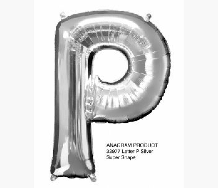 Folieballong bokstav P Silver 86cm image