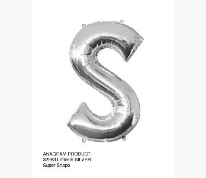 Folieballong bokstav S Silver 86cm image
