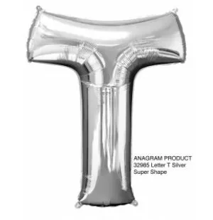 Folieballong bokstav T Silver 86cm image