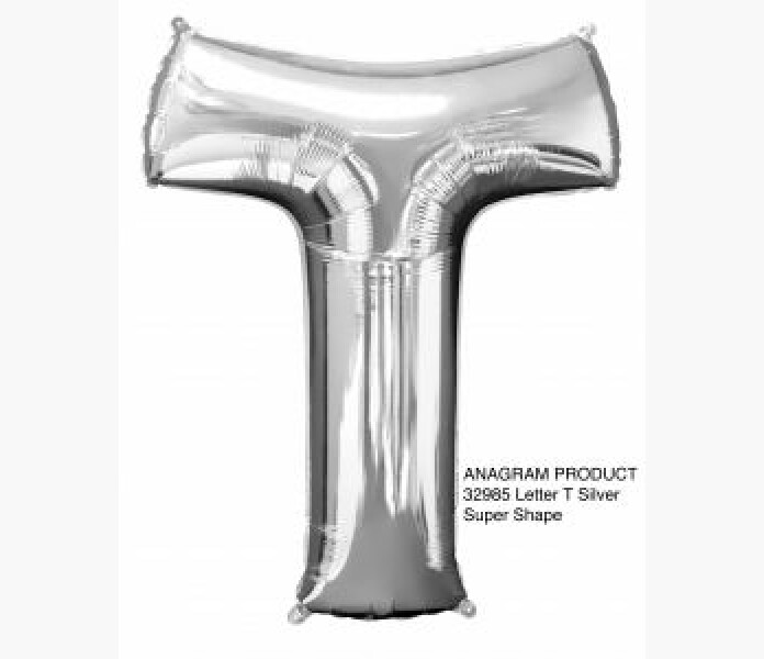 Folieballong bokstav T Silver 81cm image