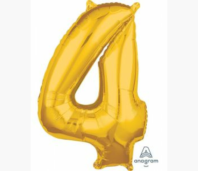 Folieballong Guld Nr 4 66cm image