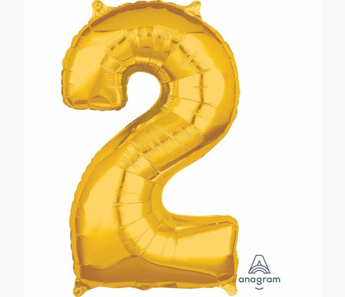Folieballong Guld Nr 2 66cm image