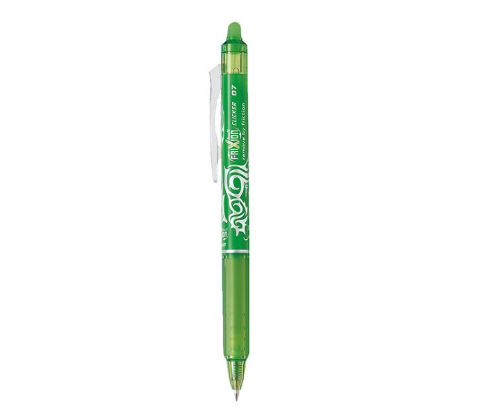 Pilot Frixion Clicker 07mm lime blackpenna kuva