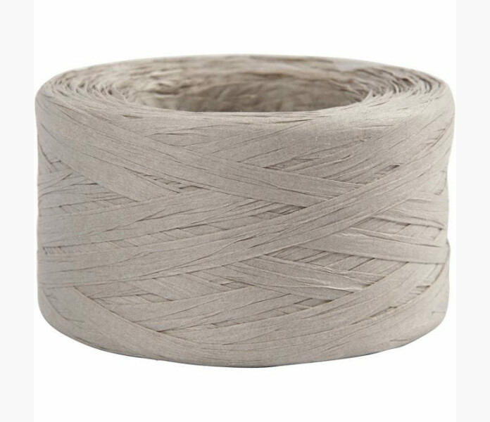 Raffia papperssnore ljusgra 100m 100 papper kuva