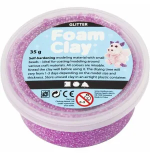Foam clay glitter violett 35 g kuva