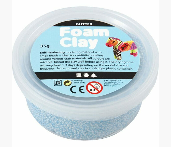 Foam clay glitter ljus bla 35 g image