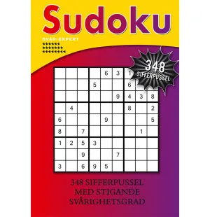 Sudoku: svår-expert, 348 sifferpussel med stigande kuva