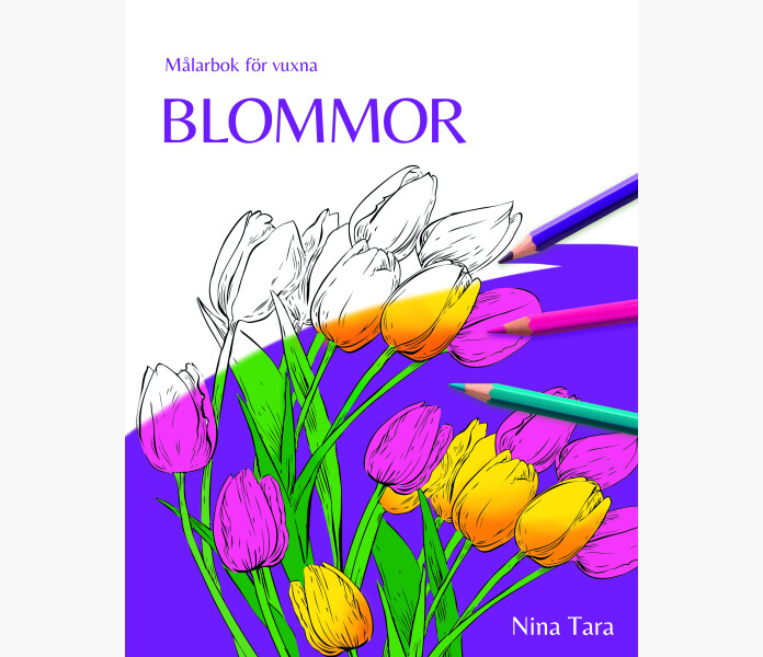 Malarbok for vuxna Blommor v2 kuva