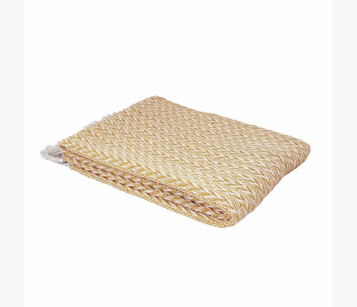 Plad Hjordis gul 125 x 150cm kuva