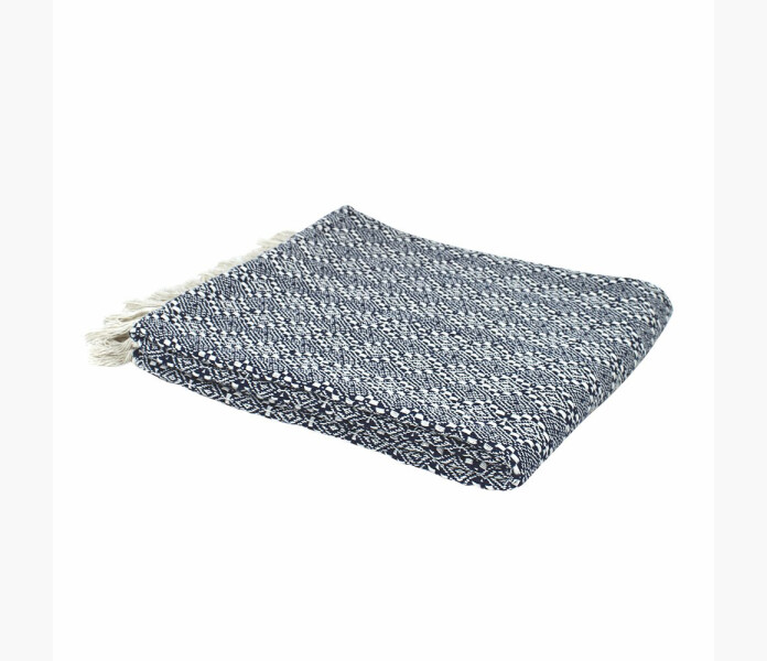 Plad Hedvig morkbla 125 x 150cm image