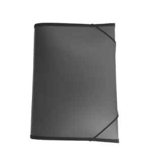 Mapp A4 svart med plastfickor image
