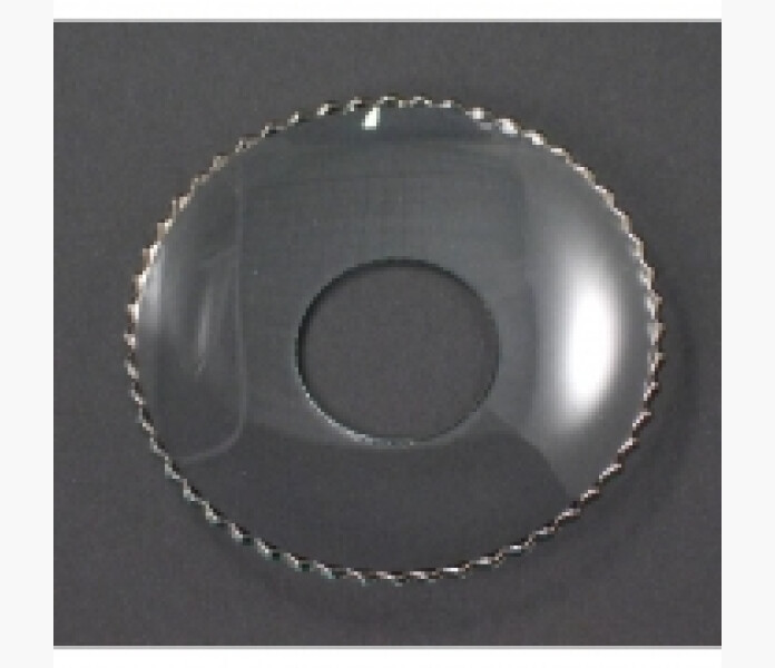 Manchetter glas med silverkant 65cm image