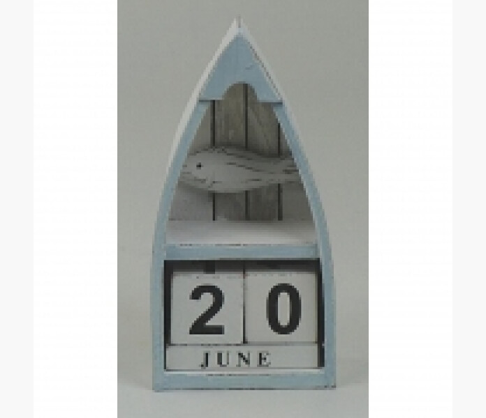 Kalender bat vit ljusbla 20x95x55cm image