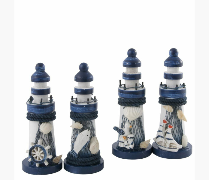 Liten bla vit fyr i tra. olika motiv kuva