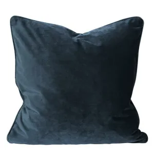 Kuddfodral Elise sammet 45x45cm Mörk Blå kuva