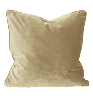 Kuddfodral Elise sammet 45x45cm Gul kuva