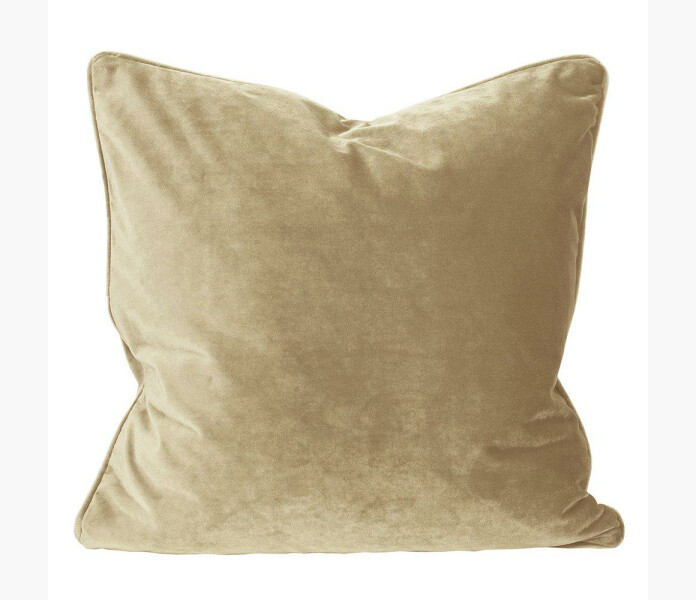 Kuddfodral Elise sammet 45x45cm Gul kuva