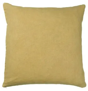 Kuddfodral linne Muustard  50 x 50cm kuva