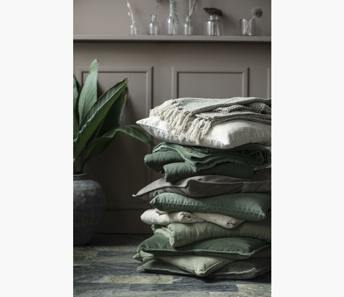 Kuddfodral linne Skogsgron 50 x 50cm 1 kuva