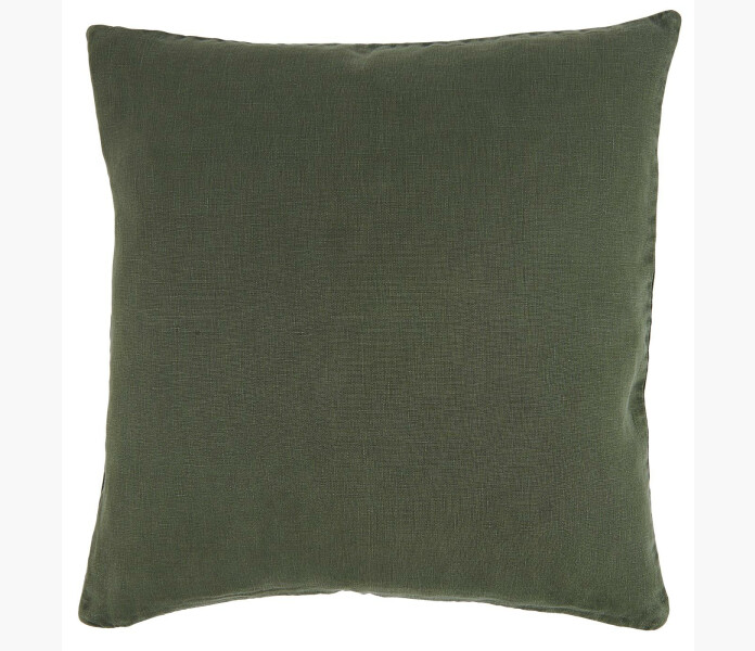 Kuddfodral linne Skogsgron 50 x 50cm kuva