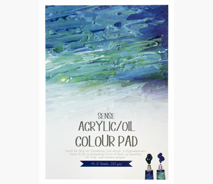Sense Akryl Oljefarg block A4 12st 230g image