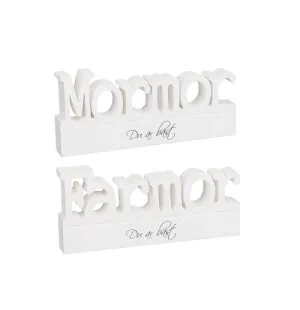 Text stående 'Mormor/Farmor Du är bäst'  22cm image