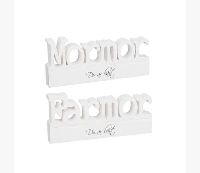 Text staende Mormor Farmor Du ar bast 22cm image