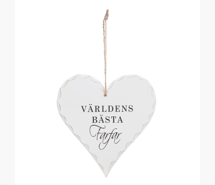 Hjarta hange Varldens Basta Farfar 15cm image