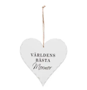 Hjärta hänge Världens Bästa Mormor 15cm image