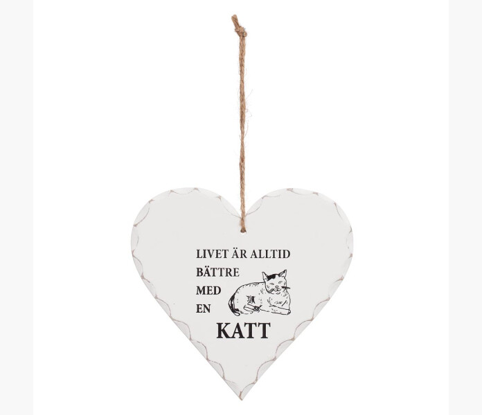 Hjarta vitt Livet ar alltid battre med en katt kuva