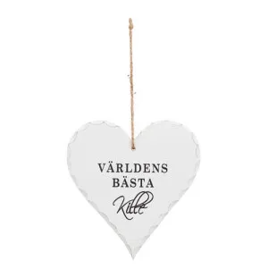 Hjärta hänge Världens Bästa Kille 15cm image