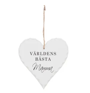 Hjärta hänge "Världens bästa mamma" 15 cm image