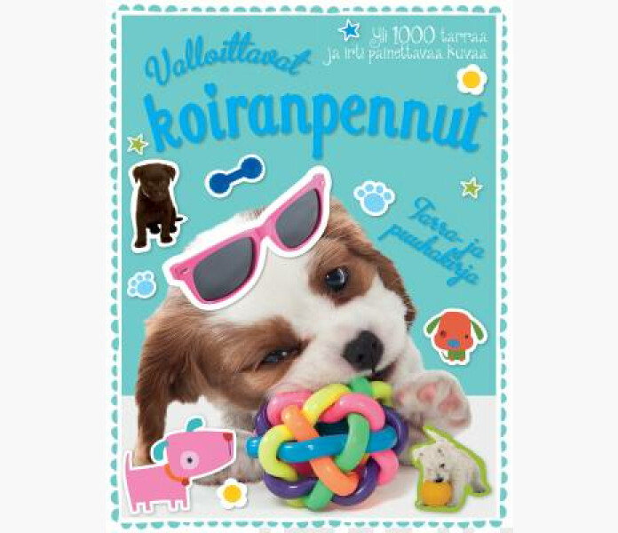 Valloittavat koiranpennut puuhakirja kuva