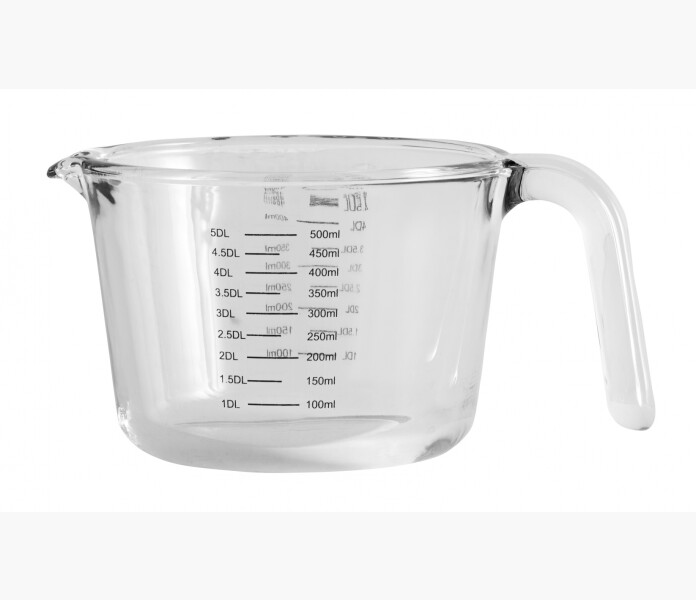 Nordal Decilitermatt 500ml glas svart text kuva