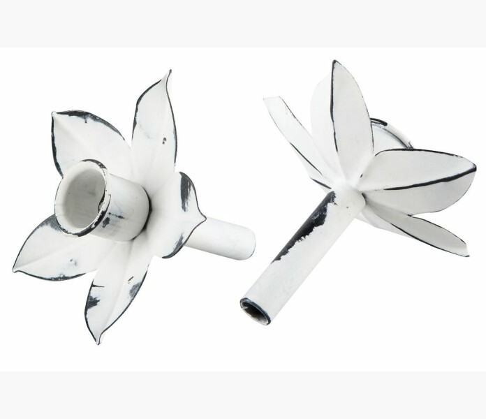 Kronljushallare Flaska Antik Vit 10x6cm1 image