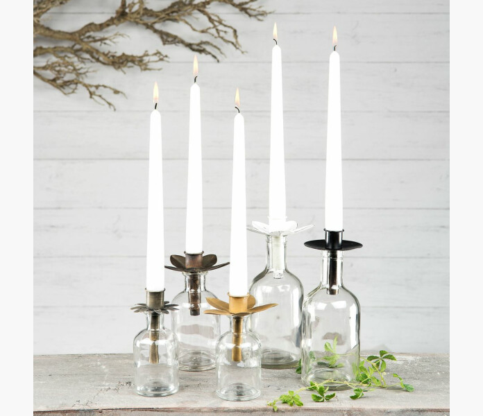 Kronljushallare Flaska Antik Vit 10x6cm image