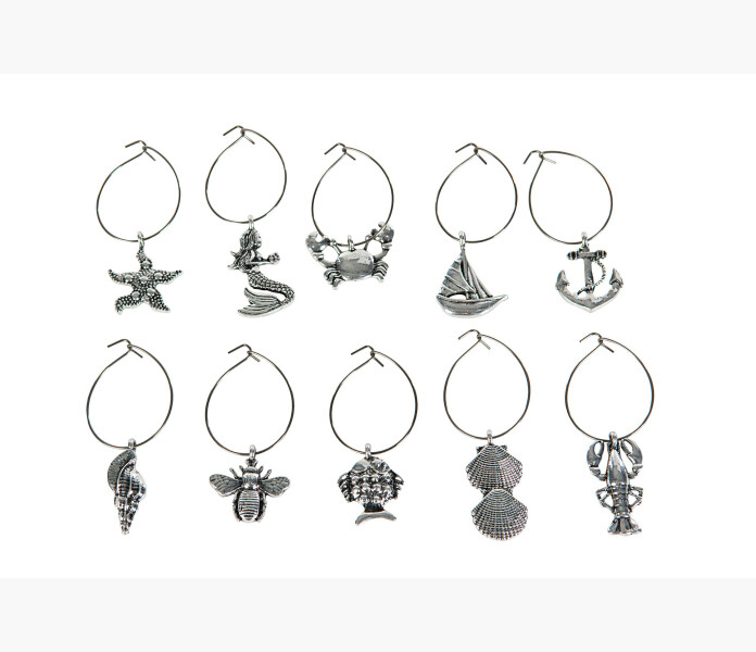 Vinglas Koppmarkor Havsmix Silver 12st kuva