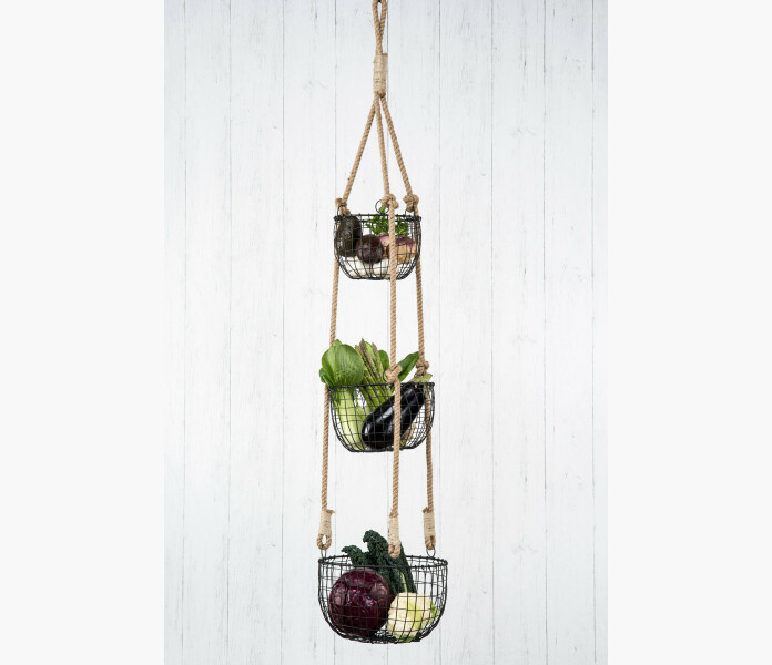 Korgar Metall 3set Hang Svart 26x126cm 1 kuva