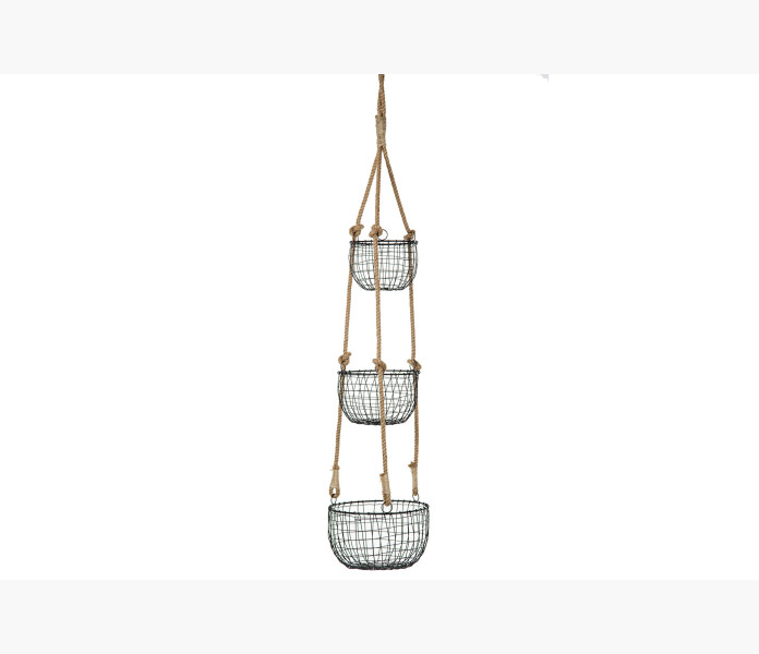 Korgar Metall 3set Hang Svart 26x126cm kuva