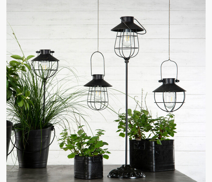 Lampa Solcell Led Pinne Rund Svart Ant.18x60cm 1 image