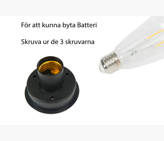 Lampa Solcell Led Pinne Rund Svart Ant.18x60cm 3 image