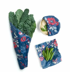 BEE´S WRAP 3 pack blå image