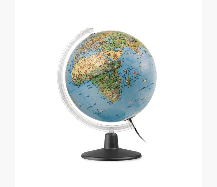 Jordglob med belysning Safari 30cm kuva