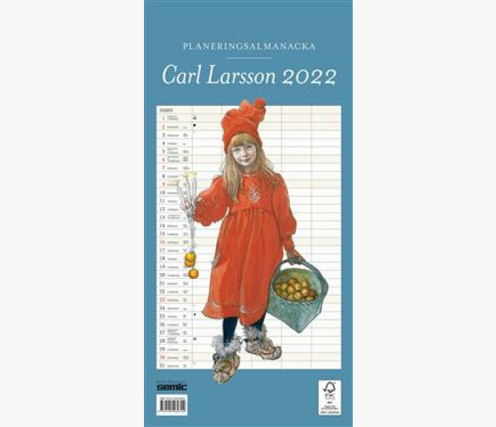 Carl Larsson planeringsalmanacka 2022 kuva